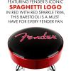 imageFender Spaghetti Logo Swivel Barstool with Guitar Picks Pouch Great Gifts for Dad with 1 Year Limited Warranty Simple Assembly BlackBlack 30quotRed Sparkle