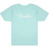 imageFender Spaghetti Logo TShirt Surf Green SDaphne Blue