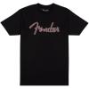imageFender Spaghetti Logo Wavy Checker TShirt 100 Cotton Pink Checker SXXL