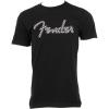 imageFender Spaghetti Logo Wavy Checker TShirt 100 Cotton Pink Checker SXXL