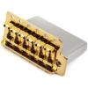 imageFender VintageStyle Strat Bridge Assembly with 2316Inch Spacing  Gold