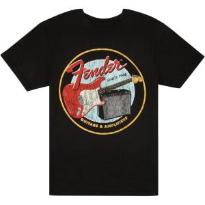 imageFender 1946 Guitars ampamp Amplifiers TShirt Vintage Black S2X Large