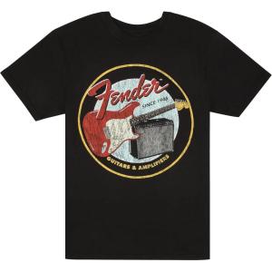 imageFender 1946 Guitars ampamp Amplifiers TShirt Vintage Black SLarge