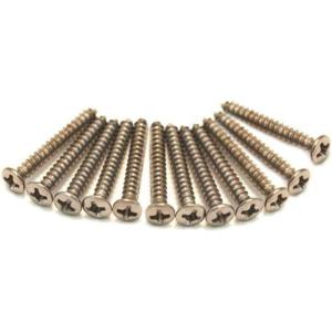 imageFender BassTelecaster BridgeStrap Button Mounting Screws for Electric Guitar Chrome
