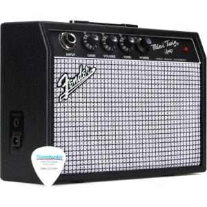 imageFender Mini Deluxe Electric Guitar Amp Mini Guitar Amp Portable Amplifier 3 Watts BlackBlack