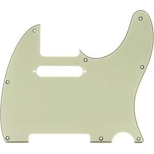 imageFender Modern Pickguard Telecaster 8Hole  Tortoise ShellAged White Moto