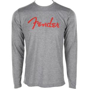 imageFender Spaghetti Logo Long Sleeve TShirt Heather Gray S