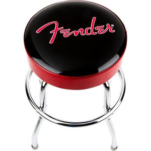 imageFender Spaghetti Logo Swivel Barstool with Guitar Picks Pouch Great Gifts for Dad with 1 Year Limited Warranty Simple Assembly BlackBlack 30quotRed Sparkle