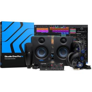 imagePreSonus AudioBox 96 25th Anniversary USB Audio Interface with Studio One Artist DAW Recording SoftwareComplete Bundle  Speakers  Mic  and Headphones