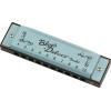 imageFender Blues Deluxe Harmonica Stocking Stuffers Guitar Accessories Key of C 10 Holes Includes Hard Plastic Carrying Case Daphne Blue