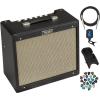 imageFender Blues Junior Guitar Amplifier  Lacquered Tweed Bundle with Instrument Cable Amperstand Guitar Cradle Tuner and Austin Bazaar Exclusive 24Pack PicksBundle w Cable