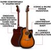 imageFender California Debut Redondo CE Series Acoustic Guitar Beginner Guitar 2Year Warranty Includes BuiltIn Tuner Natural2Tone Sunburst