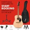 imageFender California Debut Redondo Series Acoustic Guitar Pack Beginner Guitar 2Year Warranty Includes Gig Bag Stand and More Natural