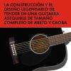 imageFender Classic Design CC60S Beginner Concert Pack with Gig Bag Strap Picks Strings ampamp Fender Play Subscription  Black 970150406Black