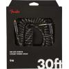 imageFender Deluxe Series Coiled Instrument Cable StraightAngle Tweed 30ftBlack Tweed