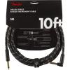 imageFender Deluxe Series Instrument Cable 1 FootAngleAngle TweedBlack Tweed