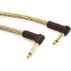 imageFender Deluxe Series Patch Cable AngleAngle Black Tweed 6in 2PackTweed