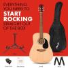 imageFender FA25N 34 Size Nylon String Acoustic Guitar Beginner Guitar with 2Year Warranty Perfect Beginner Guitar for Kids that is Easy on Fingers Includes 3 Months of Free Lessons NaturalPack
