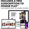 imageFender FA25N 34 Size Nylon String Acoustic Guitar Beginner Guitar with 2Year Warranty Perfect Beginner Guitar for Kids that is Easy on Fingers Includes 3 Months of Free Lessons NaturalSunburst