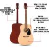 imageFender FA25N 34 Size Nylon String Acoustic Guitar Beginner Guitar with 2Year Warranty Perfect Beginner Guitar for Kids that is Easy on Fingers Includes 3 Months of Free Lessons NaturalNatural