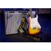 imageFender Neon Monogrammed Guitar Strap 2in PinkYellowBlackYellowBrown