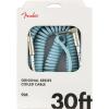 imageFender Original Series Coiled Instrument Cable Guitar Cable Guitar Accessories StraightAngle Daphne Blue 30ftDaphne Blue