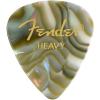 imageFender Premium Celluloid Guitar Picks 351 Shape Guitar Accessories Green Moto Medium 12PackAbalone