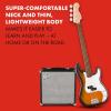 imageFender Squier Debut Series Precision Bass Guitar Beginner Guitar with 2Year Warranty Includes Free Lessons Black with Matte Finish2Color Sunburst