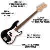 imageFender Squier Debut Series Precision Bass Guitar Beginner Guitar with 2Year Warranty Includes Free Lessons Black with Matte FinishBlack