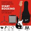 imageFender Squier Debut Series Precision Bass Guitar Beginner Guitar with 2Year Warranty Includes Free Lessons Black with Matte FinishBlack