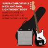 imageFender Squier Debut Series Precision Bass Guitar Beginner Guitar with 2Year Warranty Includes Free Lessons Black with Matte FinishBlack