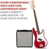 imageFender Squier Debut Series Precision Bass Guitar Beginner Guitar with 2Year Warranty Includes Free Lessons Black with Matte FinishDakota Red