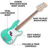 imageFender Squier Debut Series Precision Bass Guitar Beginner Guitar with 2Year Warranty Includes Free Lessons Black with Matte FinishSea Foam Green
