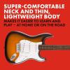 imageFender Squier Debut Series Stratocaster Electric Guitar Beginner Guitar with 2Year Warranty Includes Free Lessons 2Color Sunburst with Matte Finish2Color Sunburst