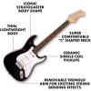 imageFender Squier Debut Series Stratocaster Electric Guitar Beginner Guitar with 2Year Warranty Includes Free Lessons 2Color Sunburst with Matte FinishBlack