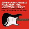 imageFender Squier Debut Series Stratocaster Electric Guitar Beginner Guitar with 2Year Warranty Includes Free Lessons 2Color Sunburst with Matte FinishBlack