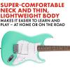 imageFender Squier Debut Series Stratocaster Electric Guitar Beginner Guitar with 2Year Warranty Includes Free Lessons 2Color Sunburst with Matte FinishSea Foam Green