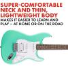 imageFender Squier Debut Series Stratocaster HSS Electric Guitar Beginner Guitar 2Year Warranty Includes Free Lessons Dakota Red with Satin Urethane FinishSea Foam Green