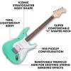 imageFender Squier Debut Series Stratocaster HSS Electric Guitar Beginner Guitar 2Year Warranty Includes Free Lessons Dakota Red with Satin Urethane FinishSea Foam Green