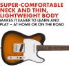 imageFender Squier Debut Series Telecaster Electric Guitar Beginner Guitar 2Year Warranty Includes Free Lessons Sea Foam Green with Satin Urethane Finish2Color Sunburst