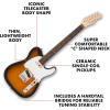 imageFender Squier Debut Series Telecaster Electric Guitar Beginner Guitar 2Year Warranty Includes Free Lessons Sea Foam Green with Satin Urethane Finish2Color Sunburst