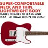imageFender Squier Debut Series Telecaster Electric Guitar Beginner Guitar 2Year Warranty Includes Free Lessons Sea Foam Green with Satin Urethane FinishDakota Red
