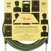 imageFender Strummer Pro Straight to Straight Instrument Cable Guitar Cable Guitar Accessories 13foot Drab Green