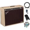 imageFender Tone Master Twin Reverb 2x12Inch 200Watt Guitar Combo Amplifier Bundle with Instrument Cable Amperstand Guitar Cradle Tuner and 24Pack PicksBundle w Cable