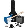 imageSquier Affinity Series Stratocaster Packs Electric Guitar Charcoal Frost Metallic Laurel FingerboardLake Placid Blue