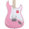 imageSquire Sonic Stratocaster Electric Guitar Tahitian Coral Maple Fingerboard White PickguardFlash Pink