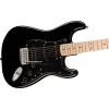 imageSquire Sonic Stratocaster Electric Guitar Tahitian Coral Maple Fingerboard White PickguardHSS  Black
