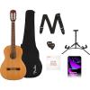 imageFender Acoustic Guitar Kit Starter Pack Classical Guitar Small Beginner Guitar 34 Size with Nylon Strings Easier on Fingers Includes Guitar Bag Guitar Strap and More