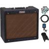 imageFender Blues Junior Guitar Amplifier  Lacquered Tweed Bundle with Instrument Cable Amperstand Guitar Cradle Tuner and Austin Bazaar Exclusive 24Pack PicksBundle w Amperstand Guitar Cradle
