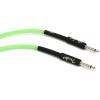 imageFender Professional Series Instrument Cable Guitar Cable Guitar Accessories AngleAngle Black 1ftGreen